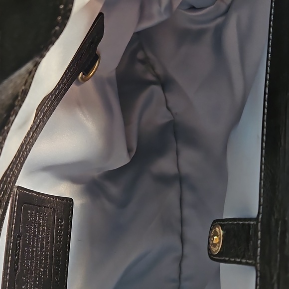 Coach Signature Fabric & Black Patent Purse - Picture 4 of 7